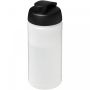 Baseline® Plus 500 ml sportflaska med uppfällbart lock Transparent