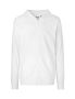 Hoodie i unisex jersey m. Blixtlås Vit