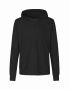Hoodie i unisex jersey m. Blixtlås Svart