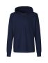Hoodie i unisex jersey m. Blixtlås Marin