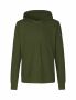 Hoodie i unisex jersey m. Blixtlås Mörkgrön