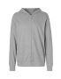 Hoodie i unisex jersey m. Blixtlås Grå