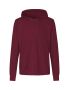 Hoodie i unisex jersey m. Blixtlås Mörkröd