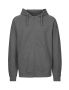 Luvtröja för herr m. Blixtlås Dark Heather