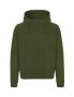 Hoodie för unisex m. Dold dragkedja Mörkgrön