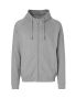 Hoodie för unisex m. Dold dragkedja Grå