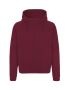 Hoodie för unisex m. Dold dragkedja Mörkröd