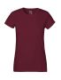 Klassisk T-shirt dam Bordeaux