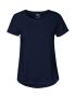 T-shirt med upprullad ärm för damer Marin