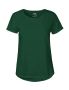 T-shirt med upprullad ärm för damer Grön