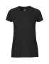 T-shirt med passform för damer Svart