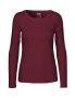 Långärmad T-shirt dam Bordeaux