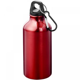 Oregon-vattenflaska i aluminium med karbinhake, 400 ml Röd