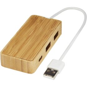 Tapas USB-hubb av bambu Vit