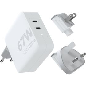 Xtorm XVC2067 GaN Ultra 67 W reseladdare med 100 W USB-C PD-kabel Vit