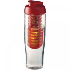 H2O Active® Tempo 700 ml sportflaska med uppfällbart lock och fruktbehållare Röd