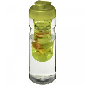 H2O Active® Base 650 ml sportflaska med uppfällbart lock och fruktbehållare Lime