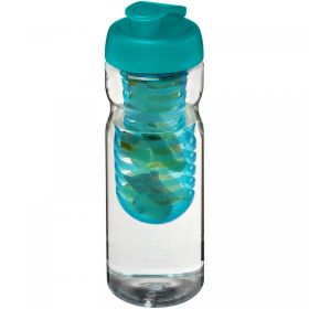 H2O Active® Base 650 ml sportflaska med uppfällbart lock och fruktbehållare Turkos