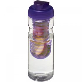 H2O Active® Base 650 ml sportflaska med uppfällbart lock och fruktbehållare Lila