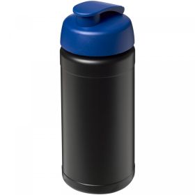 Baseline® Plus 500 ml sportflaska med uppfällbart lock Svart