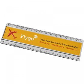 Ellison 15 cm plastlinjal med pappersinlägg Transparent