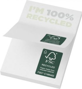 Sticky-Mate® klisterlappar av återvunnet papper 50 x 75 mm  Vit