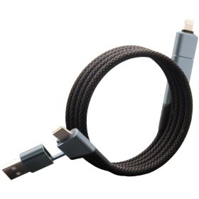 SCX.design C52 100 W 4-i-1 rPET magnetisk ultrasnabb laddningskabel  Grå