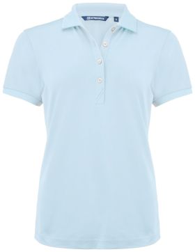 Virtue Eco Polo Solid Women Blå