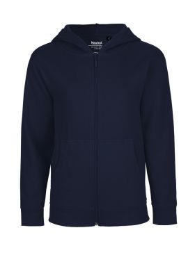 Barns Hoodie med Dragkedja Marinblå