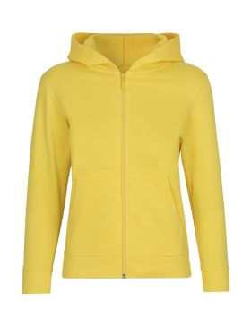 Barns Hoodie med Dragkedja Gul