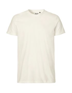 T-shirt med passform för män Natur