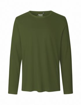 Långärmad t-shirt för män Mörkgrön