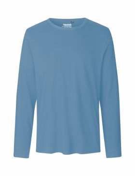 Långärmad t-shirt för män Ljusblå