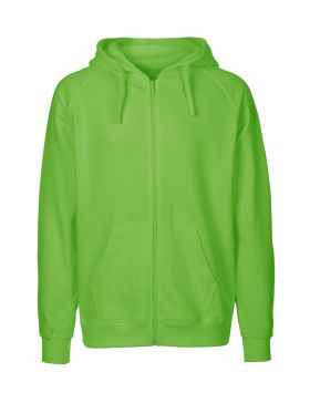 Luvtröja för herr m. Blixtlås Lime