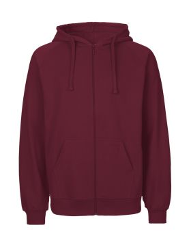 Luvtröja för herr m. Blixtlås Bordeaux