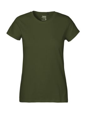 Klassisk T-shirt dam Mörkgrön