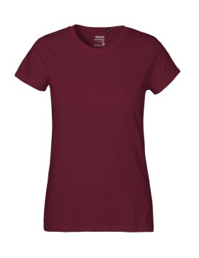 Klassisk T-shirt dam Bordeaux