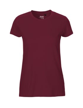 T-shirt med passform för damer Bordeaux