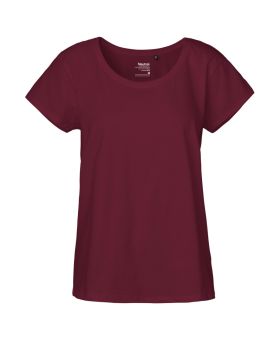 Loose Fit T-shirt dam Mörkröd