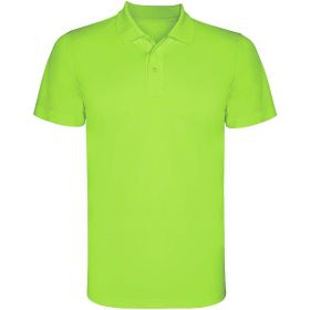 Monzha kortärmad funktionspikétröja för herr Limegrön