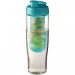 H2O Active® Tempo 700 ml sportflaska med uppfällbart lock och fruktbehållare Transparent