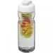 H2O Active® Base 650 ml sportflaska med uppfällbart lock och fruktbehållare Transparent