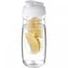 H2O Active® Pulse 600 ml sportflaska med uppfällbart lock och fruktkolv Transparent