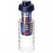 H2O Active® Treble 750 ml sportflaska med uppfällbart lock och fruktkolv Transparent Transparent