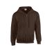 FULL ZIP HOODED SWEAT 18600 Mörk Choklad