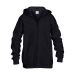 KIDS FULL ZIP HOODED SW 18600B svart