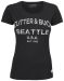 Pacific City Tee Women Svart m.tryck