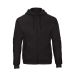 HOODED FULL ZIP SWEAT UNISEX svart