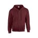 FULL ZIP HOODED SWEAT 18600 Maroon