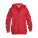 KIDS FULL ZIP HOODED SW 18600B röd